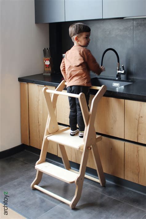 kitchen helper stool folding|child kitchen helper step stool.